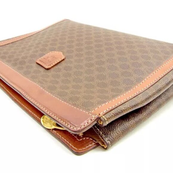 Celine Clutch bag Macadam Brown Woman unisex Authentic - Picture 3 of 6